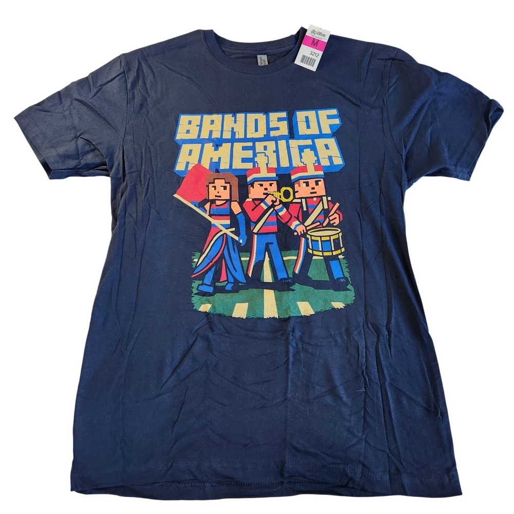 BOA Bands of America Shirt Minecraft Marching  Band Unisex Medium Navy‎ Blue